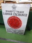 Enamel sign for Reading label exchange