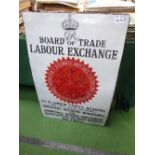 Enamel sign for Reading label exchange