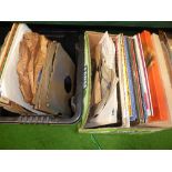 2 boxes of Shelac records