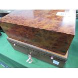 Mahogany brass inlaid writing slope & Rosewood humidor