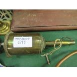 Salter & Co brass clockwork trivet c/w key