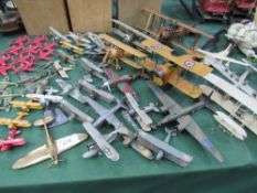 Collection (approx 55) model wooden/plastic/die-cast aircrafts