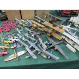 Collection (approx 55) model wooden/plastic/die-cast aircrafts