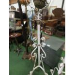 Adjustable wrought iron standard oil lamp