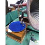 HMV horn table top gramophone