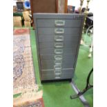 Bisley 10 drawer steel office cabinet