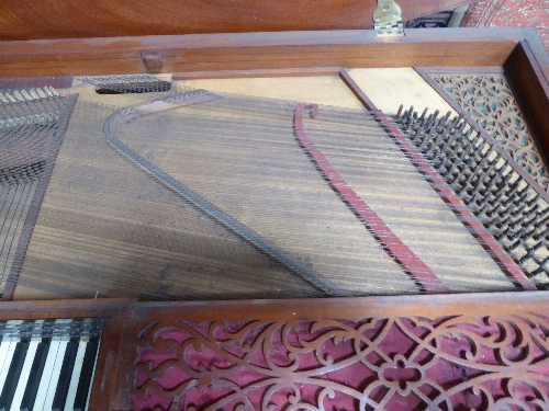 Early 19th century mahogany cased square piano by William Edwards, Bridge Street, Lambeth with 5 - Image 11 of 11