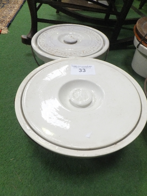 2 ceramic commode bowls