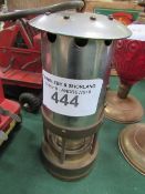 Cambrian-type 02 miners safety lamp by E Thomas & Williams Ltd, Aberdare