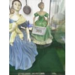 Coalport 'Henrietta' figurine, Royal Doulton 'Fragrance', 'Kirsty' & 'Adrienne' figurines