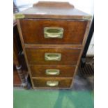 4 drawer pine cabinet with oak fronted drawers, 18' x 34' x 18.5'