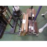 Ewbank Minor sweeper, Hathaway sweeper, paper press & camera stand