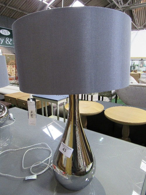 A similar, pear-shaped table lamp & shade