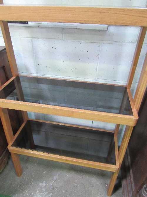 'A' frame with 4 open glass display shelves, 30" x 69" x 11" - Image 3 of 3