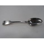 Large George III HM silver fiddle pattern serving spoon, maker WE, William Eaton, London 1830, 68