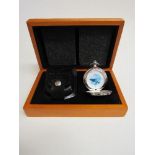 Bradford Editions Timeless Icon pocket watch, Concorde with case & chain in a wooden box, 1976 -