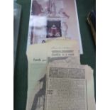 A small collection of newspaper cuttings relating to the history of Reading together with an old