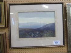 Framed & glazed oil on canvas of moorland scene, signed bottom left corner F J Widgery (1861-