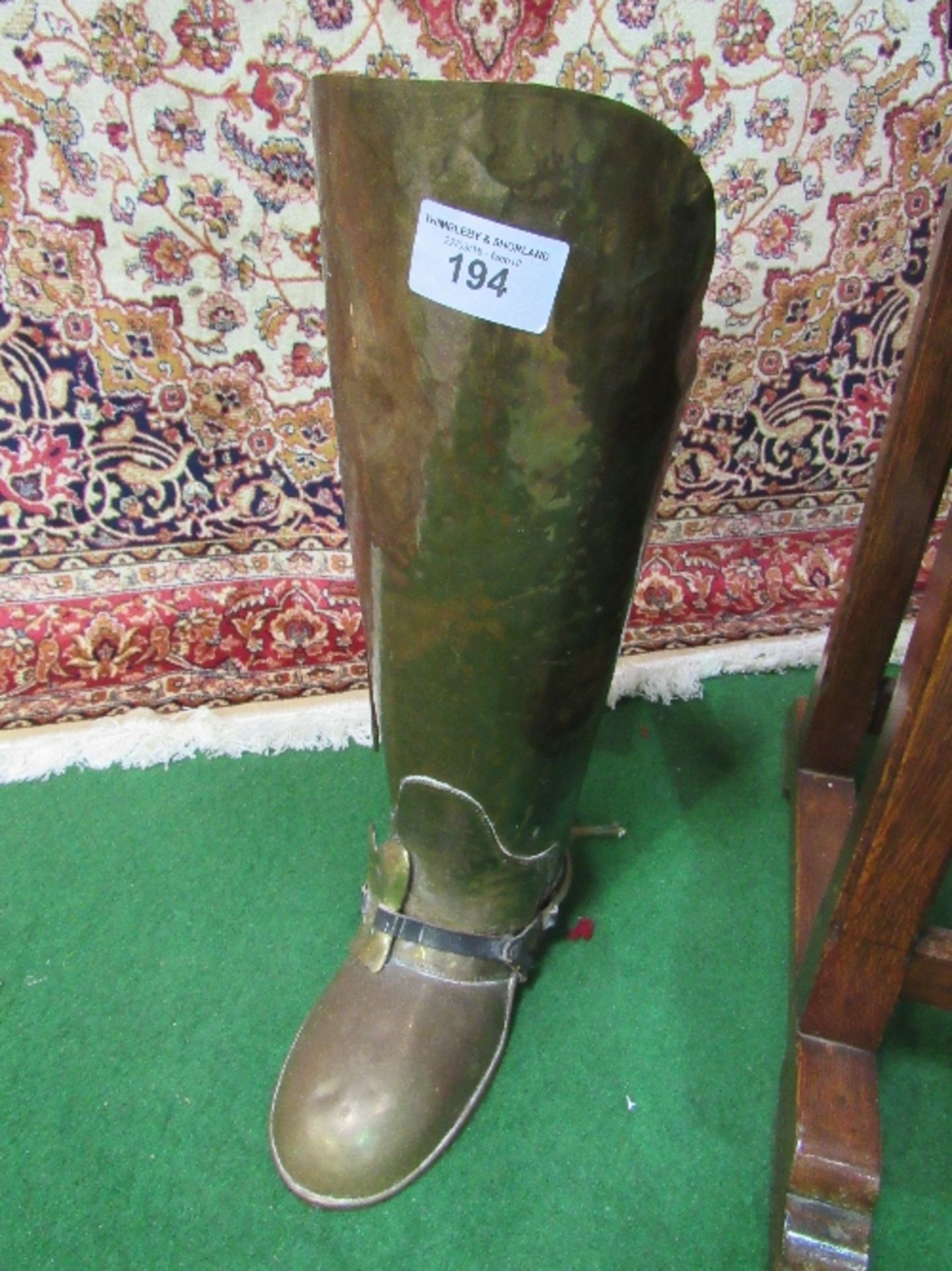 Brass stick stand in the form of a military boot - Image 3 of 3