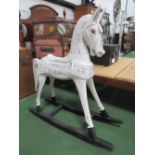 Small decorative carved wooden rocking horse