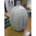 Large ceramic fluted vase, 19" high