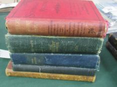 5 volumes of Victorian bound magazines: 'The Family Herald', 1882-1883, leather bound; 'The Quiver',