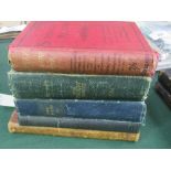 5 volumes of Victorian bound magazines: 'The Family Herald', 1882-1883, leather bound; 'The Quiver',