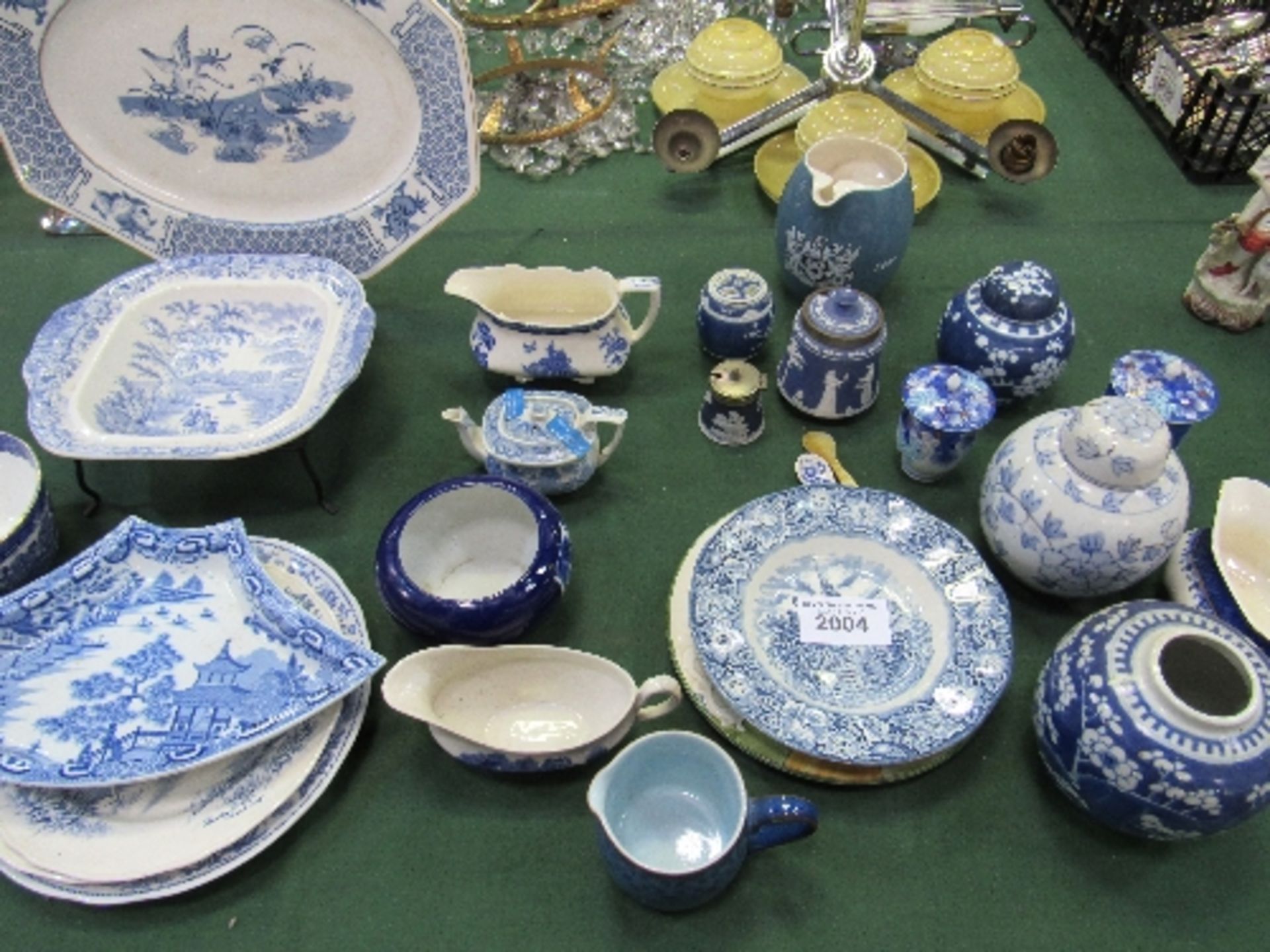 Qty of blue & white china including Meakin & Denby