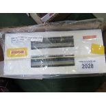 Hornby OO. 2x Scot rail MK3 tourist open coaches, nos. 12030 - 11909