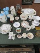 Qty of china including Meakin coffee set, Coalport, Aynsley, Wedgwood & Royal Worcester