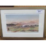 Limited edition framed & glazed print of a view in the South of France by HRH Prince of Wales, print