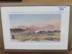 Limited edition framed & glazed print of a view in the South of France by HRH Prince of Wales, print