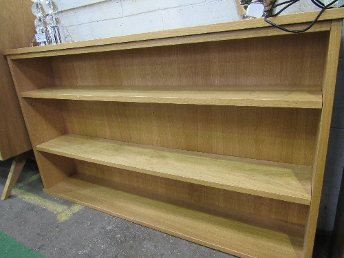 Oak finish set of 3 open bookshelves, 63" x 36.5" x 11" - Image 2 of 2
