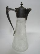 Silver plated claret jug