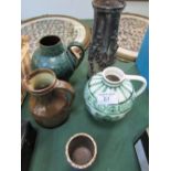 5 Studio Pottery pots/vases/jugs