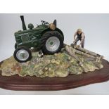 Border Fine Arts 'Hauling Out' Field Marshall Tractor limited edition of 1038 of 1500 Model JH98