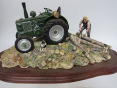 Border Fine Arts 'Hauling Out' Field Marshall Tractor limited edition of 1038 of 1500 Model JH98