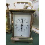 French brass 8 day carriage clock, marked Bayard, by Duverdry & Blognel, Paris, France. Going order