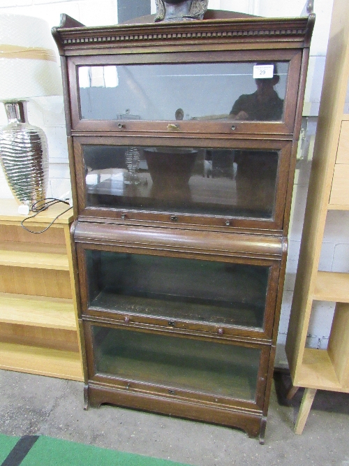 Globe Vernicke-style 4 section cabinet