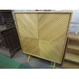Oak veneer 4 door cabinet, 42" x 54" x 18"