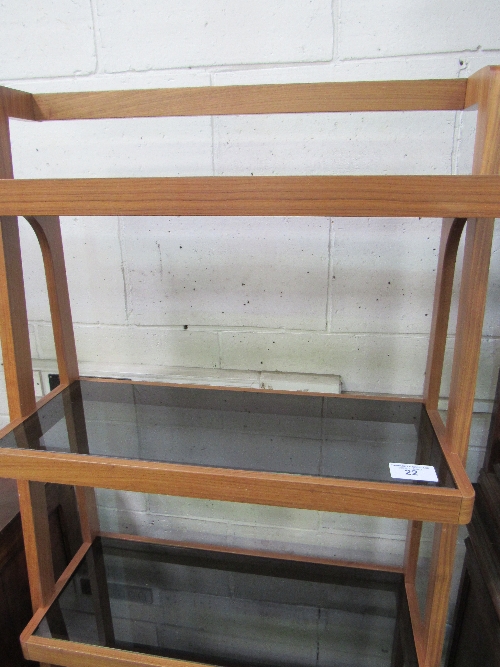 'A' frame with 4 open glass display shelves, 30" x 69" x 11" - Image 2 of 3