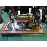 Frister & Rossmann manual sewing machine with wooden case