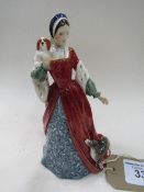 Royal Doulton figurine Anne Boleyn, limited edition no. 314 HN3232 (1990)