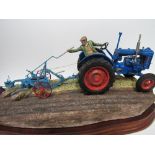 Border Fine Arts 'At the Vintage' Fordson E27N Tractor limited edition 1299 of 2000 Model B0517