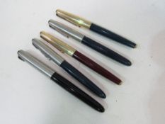 4 Parker fountain pens