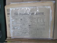 Collection of 18th, 19th & 20th century antique newspapers, some reprints from 18th century