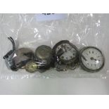 A bag of 8 wrist & pocket watches including silver cased, for spares