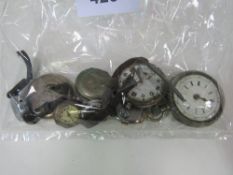 A bag of 8 wrist & pocket watches including silver cased, for spares