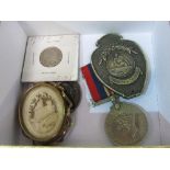 1939-45 General Service Medal; table tennis medal, 1951; Les Miserables Le Grand Tour, 1991