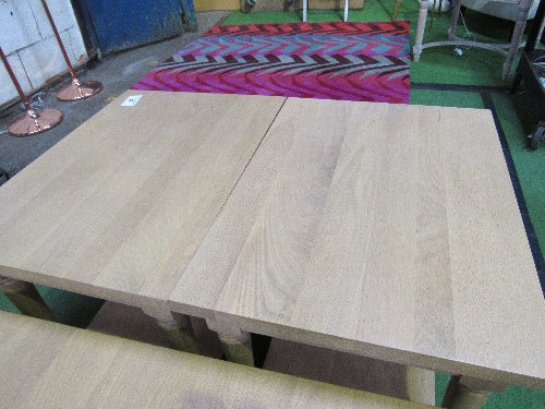 A pair of oak finish display tables, 25.5" x 19" (top) x 20" high - Image 3 of 4